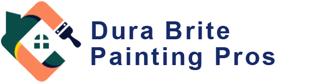 A green background with blue letters that say laura brown painting.