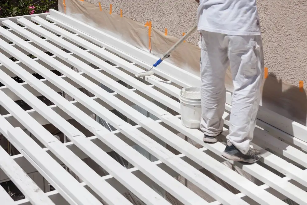 Professional providing wood waterproofing service in Peoria, AZ